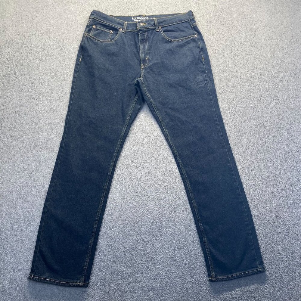 Roebuck & Co.‎ Slim Fit Jeans Size 36x32 Dark Wash Denim Mens Casual Wear